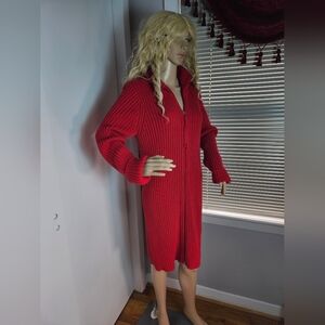 Moda International Red Knit Robe